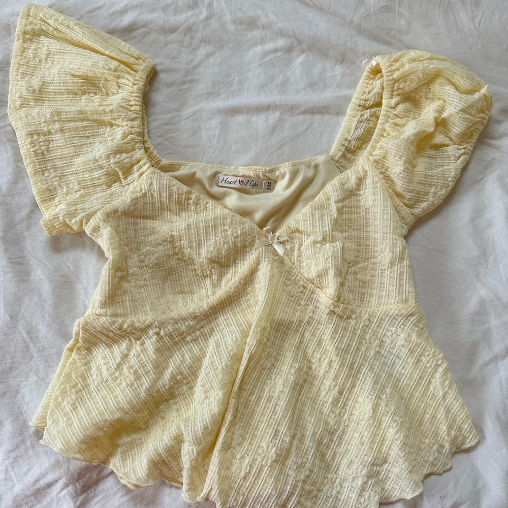 Heart Hips Light Yellow Blouse
